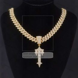 Hangende kettingen Trapstar London Hip Hop Cross ingelegde zirkoon pop rapstijl draagbare tennisketen Cuba Drop Delive Delivery sieraden p dhrhe 6924