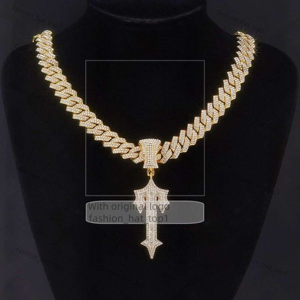 Colliers de pendentif Trapstar London Hip Hop Cross Cross Inravaid Zircon Pop Rap Style Tennis portable Chaîne Cuba Drop Delive Delive Jewelry P Dhrhe 6924