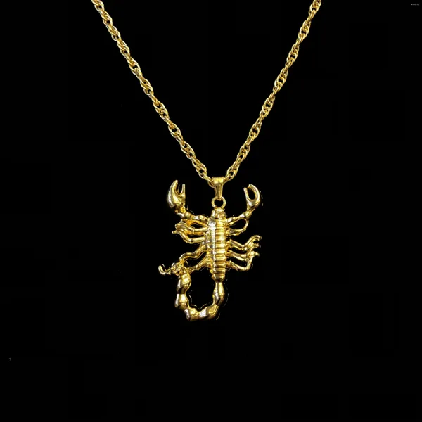 Colliers pendants tendance 18k collier de scorpion en or