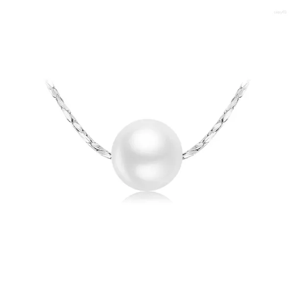 Collares colgantes Moda 2023 Collar de perlas para mujeres Color plata P2049