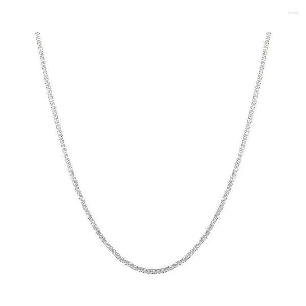 Colliers pendants tendance 925 argent sterling scintillant la chaîne de clavicule collier collier collier pour femmes bijoux de mariage d'anniversaire de fête de mariage cadeau