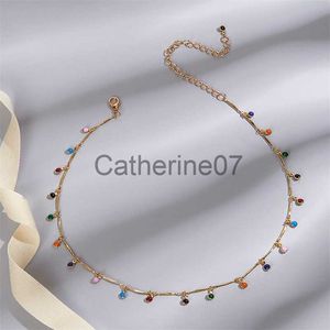 Hanger Kettingen Trendy Bohemian Kleurrijke Kralen Ketting voor Vrouwen Charms Kwastje Sleutelbeen Ketting Chockers Handgemaakte Sieraden colgantes ketting J230809