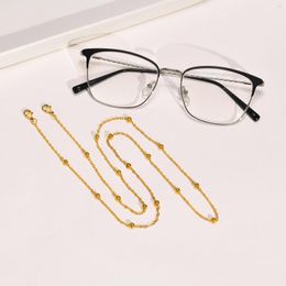 Collares con colgantes, cadena de gafas de sol de acero inoxidable de Color dorado a la moda, gafas anticaída, cordón para gafas, regalo satelital