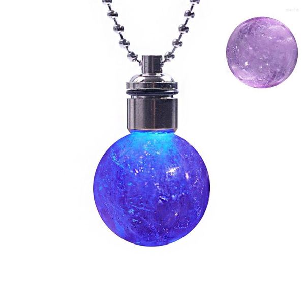 Pendentif Colliers À La Mode LED Collier Lumineux Pour Les Femmes Crystal Sphere Party Bijoux De Mariage