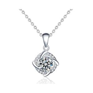 Hanger kettingen trendy S925 Sterling Sier 0.5ct d kleur vvs1 windmolens moissaniet ketting voor vrouwen vergulde witte goud pass diamon dhncg