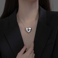 Colliers de pendentif Trustdavis Real 925 Tempérament argent sterling coeur romantique pendentif collier pour femmes bijoux de fête de mariage da2335 G230202