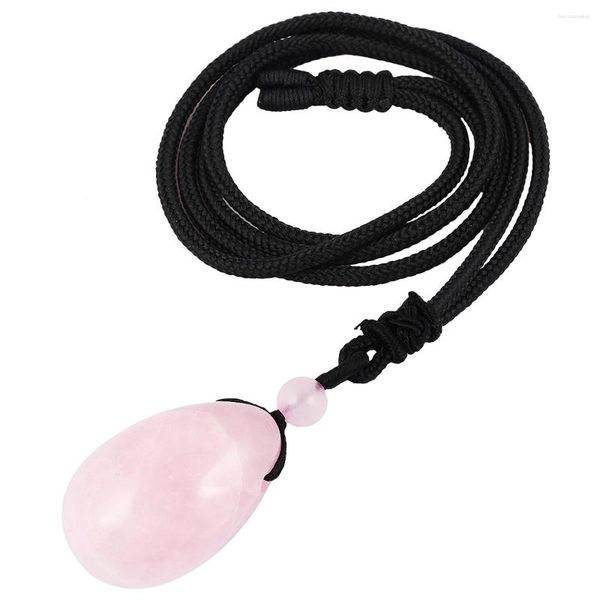 Pendentif Colliers TUMBEELLUWA Collier En Pierre De Cristal Naturel Reiki Guérison Oeuf Forme Quartz Chaîne Réglable Pour Unisexe Hommes Femmes Bijoux