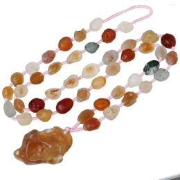 Hanger Kettingen TUMBEELLUWA Stenen Ketting Amulet Reiki Healing Crystal Met Nylon Koord Handgemaakte Sieraden Voor Vrouwen Mannen