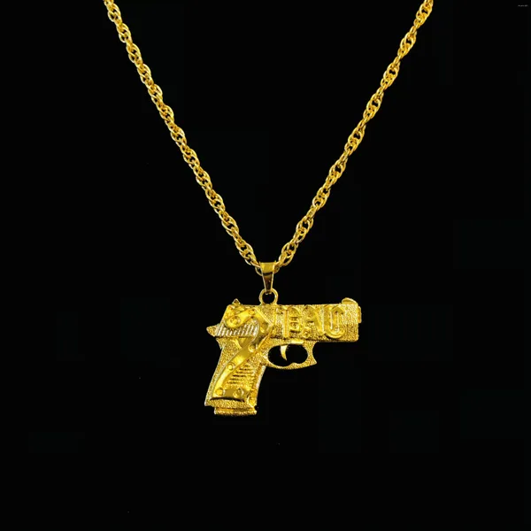 Pendentif Colliers Tupac Amaru Shakur Commémoratif Hip Hop Rap Pistolet Collier 2PAC Logo Salute Mode Cadeau Pour Hommes