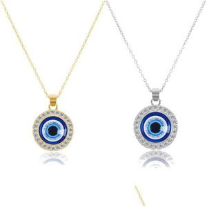 Colliers pendentifs Collier mauvais œil turc yeux bleus pendentif colliers Boho Protection bijoux livraison directe bijoux colliers Pendan Dho1R