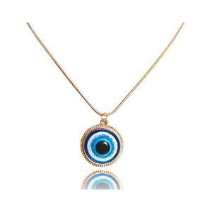 Pendentif Colliers Symbole Turc Evil Blue Eyes Collier Résine Perle Femmes Nazar Turquie Arabe Islamique Porte-Bonheur Cadeau Drop Delivery Dh1Wt