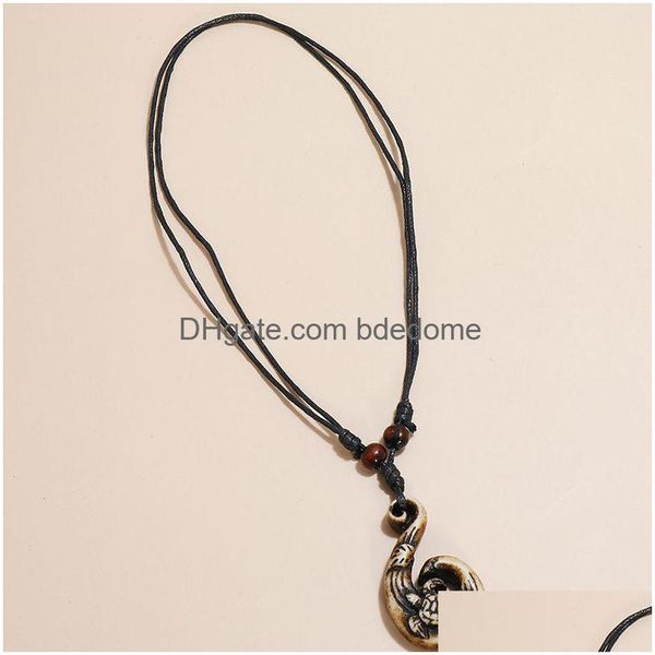 Pendentif Colliers Tortue Animal Océan Vague Mer Réglable Longue Chaîne Résine Mode Bijoux Collier Pour Femmes Hommes Hip Hop Cadeau Drop De Dhr4P