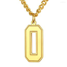 Pendentif Colliers U7 Hommes 0-9 Maillot Numéro Collier-Réglable Durable Chaîne Baseball/Basketball/Football Équipe Bijoux 316L Inoxydable