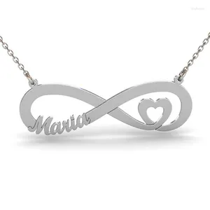 Pendentif Colliers Ufine Mode Personnalisé Infinity et Coeur Nom Forme Collier Cooper Haute Qualité N2120