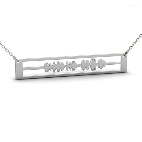 Collares colgantes Ufine Regalo de onda de sonido personalizado para niña Moda Forma de onda Collar Cooper Alta calidad N2172