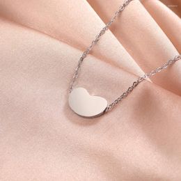 Hanger Kettingen Unift Nierboon Choker Roestvrij Staal Vrouwen Ketting Halsketting Trendy Minimalistische Sieraden Gelukscadeau Voor Moeder Dochter