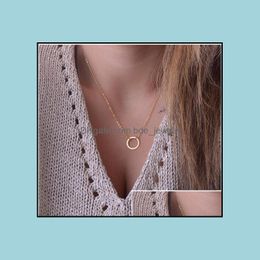 Hangende kettingen unieke charmante gouden tint balk lariat ketting vrouwen Turkse sieraden sier vergulde ketting lange mooie bdejewelry dhfqg