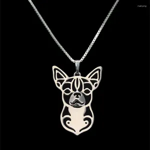 Pendentif Colliers Unique Romantique Or Argent Couleur Chihuahua Collier Femmes Ami Ras Du Cou