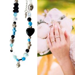 Colliers pendants Collier de collier Y2K unique bijoux à la mode perle pour les dames élégantes E0BE
