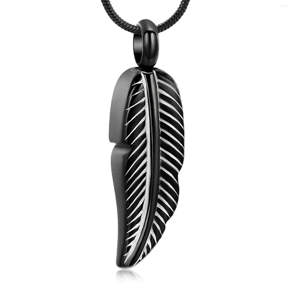 Colliers pendentiels Urne pour cendres Création de plumes Bijoux Mémorial Bercolt Collier KeepSake Gift Men Women Women