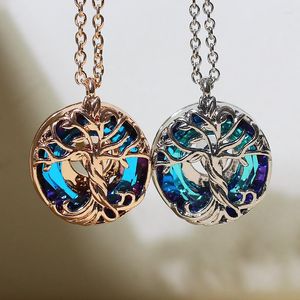 Colliers pendentifs Collier d'urne en mémoire de vos proches Animaux Love Tree Life Cendres de cristal pour garder un pour vous-même
