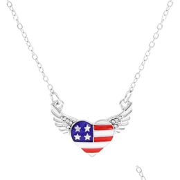 Hanger Kettingen Usa Labor Day Amerikaanse Vlag Bedels Voor Jy 4th Onafhankelijkheid Armband Ketting Diy Sieraden Maken Patriottisch Ornament Dhrur