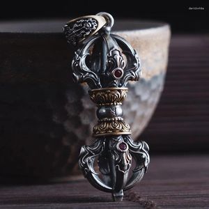 Colliers pendants Vajra Pestle Tibetan Style Handle Pieces pour hommes et femmes