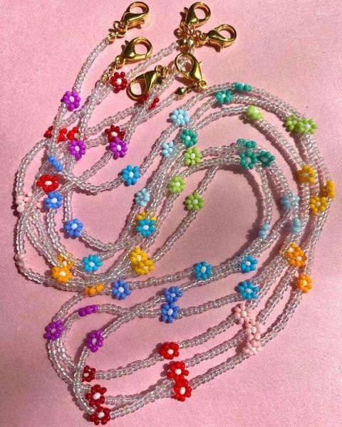 Pendentif Colliers Vedawas 2023 Coréen Petite Marguerite Perles Collier Pour Femmes Bohème Mignon Fruit Coloré Clavicule Vacances Bijoux Cadeaux