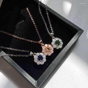 Collares pendientes Versa Japan Counter Garden Tea Crystal Light Luxury Simple Plateado 18K Rose Gold Style Mujer