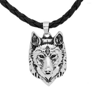 Hangende kettingen Viking ketting triquetra fenrir dieren mannen mode sieraden bovennatuurlijke amulet knoop