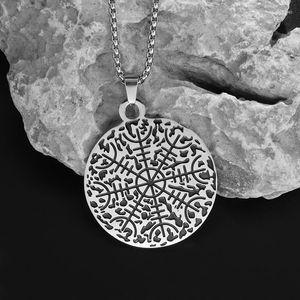 Hanger kettingen viking vegvisir heren ketting keltische runen Noordse odin kompas roestvrijstalen amulet heidense sieraden cadeau