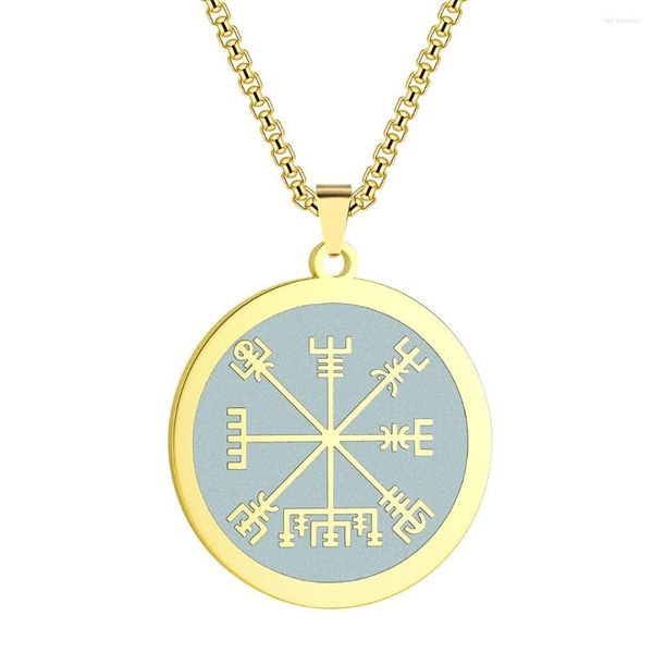 Collares pendientes vikingos brújula collar Vegvisir joyería conmemorativa personalizada regalo de Navidad para hombres y mujeres