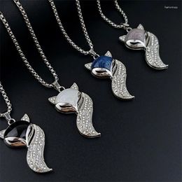 Collares colgantes Aleación vintage Rhinestones ajustables Forma Collar Hip Hop Pareja Cadena de suéter largo para mujeres Hombres Joyería