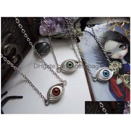 Vintage Bronze Turc L Mal Diable Yeux Collier Pendentif Punk Bff Déclaration Steampunk Ras Du Cou Pour Les Femmes Sorcière Gothique Dhcjx