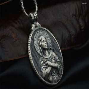 Pendentif Colliers Vintage Classique Vierge Marie Hommes et Femmes Religieux Punk Tendance Bijoux Cadeaux En Gros