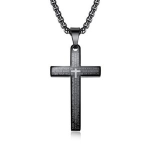 Hanger kettingen vintage cross ketting voor mannen titanium rvs vrouwen juwelen cadeau eenvoudige klassieke mode-accessoires mannelijke 2021