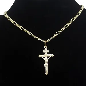 Colliers pendants vintage croix Collier catholique religieux Jésus Gol Couleur Chaîne de couloir Bijoux Fashion Femmes Femmes Men ACCESSOIRES CLASSIQUE