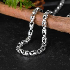 Collares colgantes Vintage gótico punk masculino femenino S925 plata esterlina S cadenas collar para hombres mujeres hip hop fiesta de cumpleaños accesorios de joyería 231110