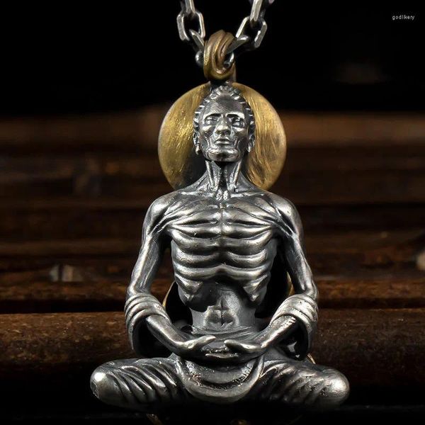 Pendentif Colliers Vintage Guanyin Bodhisattva Collier Maitreya Bouddha Bouddhisme Bijoux Accessoires Cadeaux