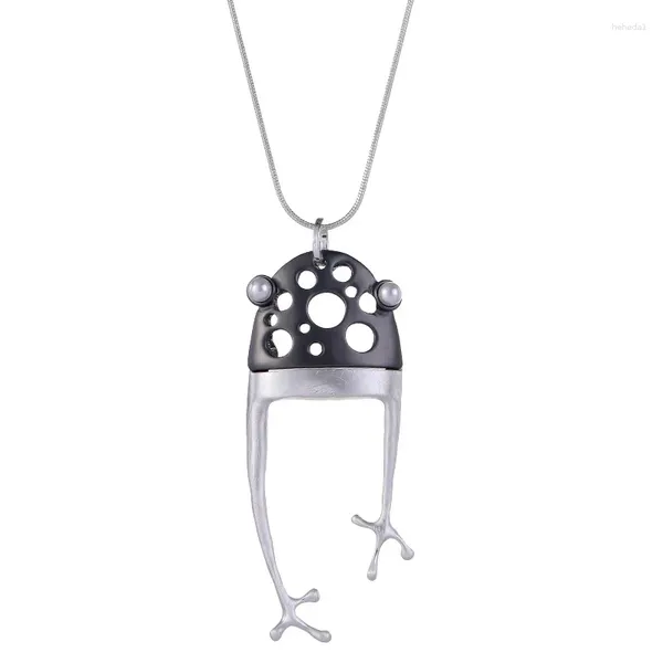 Colliers pendants Collier de grenouille creux vintage pour femmes Cadeaux de bijoux en forme de Hip Hop Retro Hop Toad