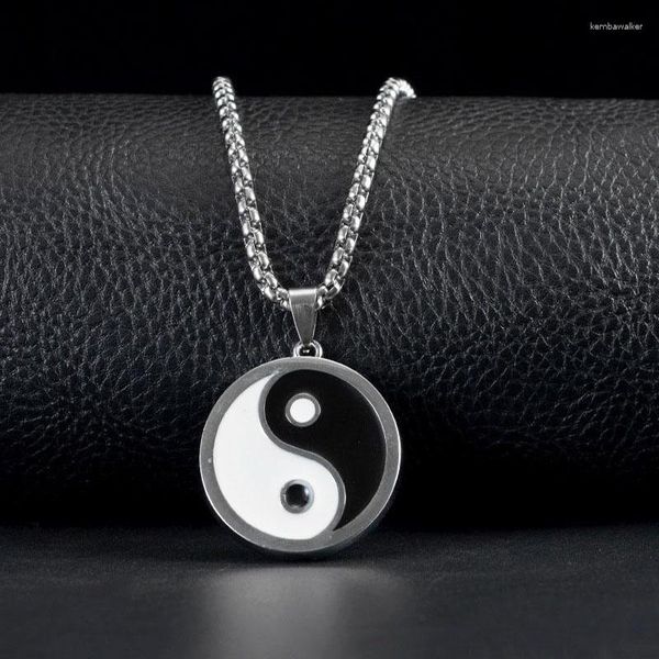 Collares colgantes, collar Vintage para hombre, estilo chino Yin Yang Tai Chi para hombre, accesorios de joyería para hombre, regalo de fiesta al por mayor