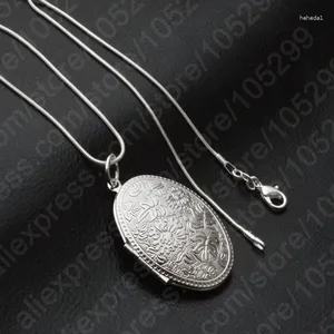 Colliers pendants Collier de médaillon Vintage PO 925 Bijoux en argent sterling cadeau