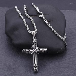 Pendentif Colliers Vintage en acier inoxydable Croix Collier pour hommes Dominic Toretto Creative Graphic Christian JewelryPendant Godl22