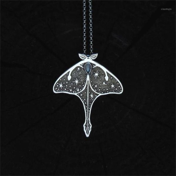 Pendentif Colliers Vintage Starry Sky Moth Mystérieux Cristal Collier Charme Pour Femme Mode Femme Fête Bijoux Accessoires