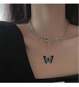 Colliers pendants Vintage Temperament Metal Butterfly For Women Party Wedding Gift Goth Bling Insect Animal Choker Girls Bijoux