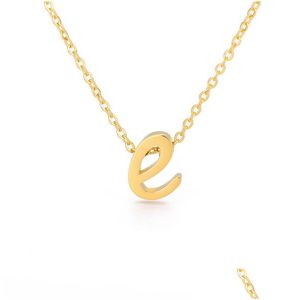 Colliers pendants vintage minuscule lettre initiale pour les femmes en acier inoxydable vieux collier anniversaire bijoux gothique cadeau femme drop d dhhwy
