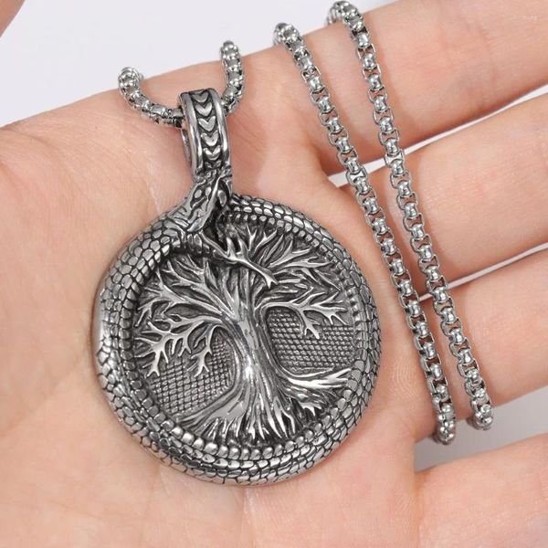 Pendentif Colliers Vintage Viking Boussole Arbre De Vie Charme Collier Pour Hommes Cadeau De Noël Saint Valentin Amulette Bijoux Accessoires