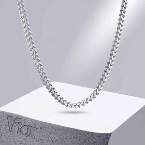 Hanger kettingen vnox 3 mm heren franco ketting ketting nooit vervagen roestvrijstalen vossen ketting kubieke dubbele laag kubieke geometrie chainq