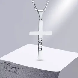 Hanger Kettingen Vnox Mannen Kruis Geloof Met Box Chain Religieuze Christelijke Sieraden Geschenken Voor Papa Echtgenoot Opa