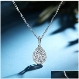 Pendentif Colliers Goutte d'eau Cubique Zircone Collier Femmes Diamant Ing Femmes Bijoux De Mode Will Et Sandy Cadeau Livraison Pendentifs Dh1Sn